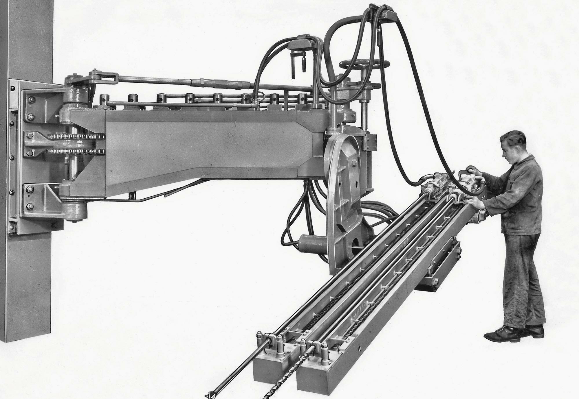 1958 First drilling machine for blast furnaces
