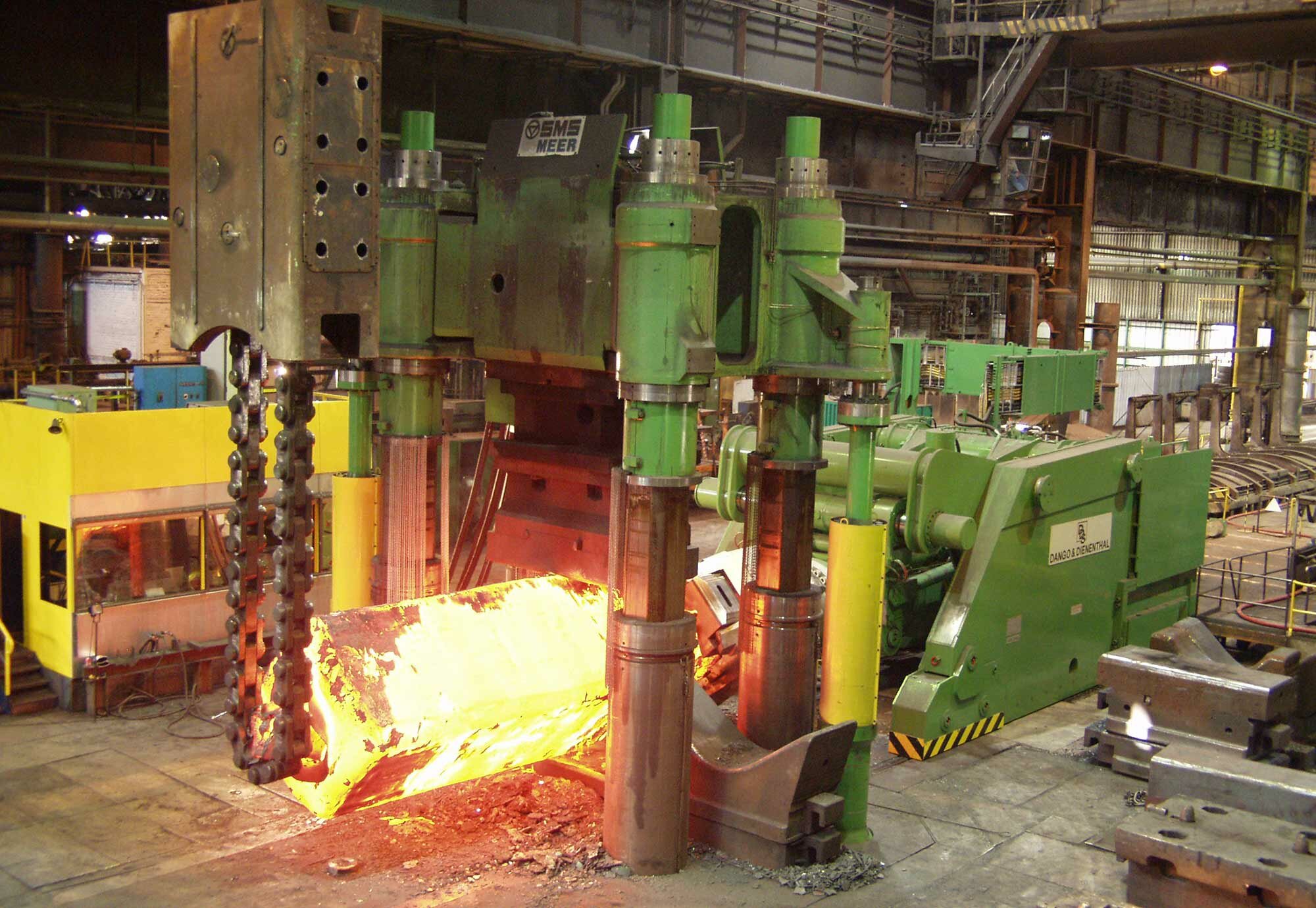 Rail-bound forging manipulators